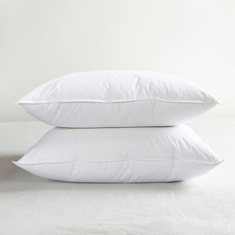 2 Pack Soft White Duck Feather & Down Bed Pillow | BOKSER HOME, 1 of 11