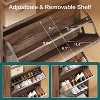spanspace Freestanding Shoe Storage Cabinet for Entryway, Farmhouse Shoe Rack Cabinet with Open Shelf & 2 Flip-Drawer - 3 of 4
