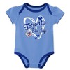 MLB Toronto Blue Jays Infant Girls' 3pk White Bodysuit - 3 of 4