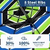 9ft Patio Umbrella, Outdoor Table, UV, Fade, Water Resistant, Crank Lift, Tilt, 8 Ribs, Metal Frame, Tricolor Stripe - 4 of 4