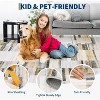TackView Washable Area Rug, Foldable Geometric Printed Carpet, Soft Low Pile Floor Mats, Floor Covering for Bedroom Living Room - 3 of 4