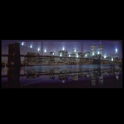 Northlight LED Lighted Brooklyn Bridge Skyline Canvas Wall Art - 15.75" x 39.25"