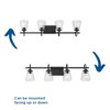 Progress Lighting Martenne 4-Light Vanity Light, Matte Black, Seeded Glass - Elegant, versatile fixture for modern farmhouse and urban industrial - 3 of 3