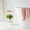 Wood Tub Table White Metal - Brightroom™: Powder-Coated Steel, Fixed Shelves, Bathroom Floor Cabinet Storage - 2 of 3