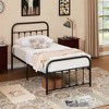 VECELO Victorian Style Metal Platform Bed Frame with Headboard & Footboard, Classic Mattress Foundation with Under-Bed Storage, No Box Spring Needed - 4 of 4