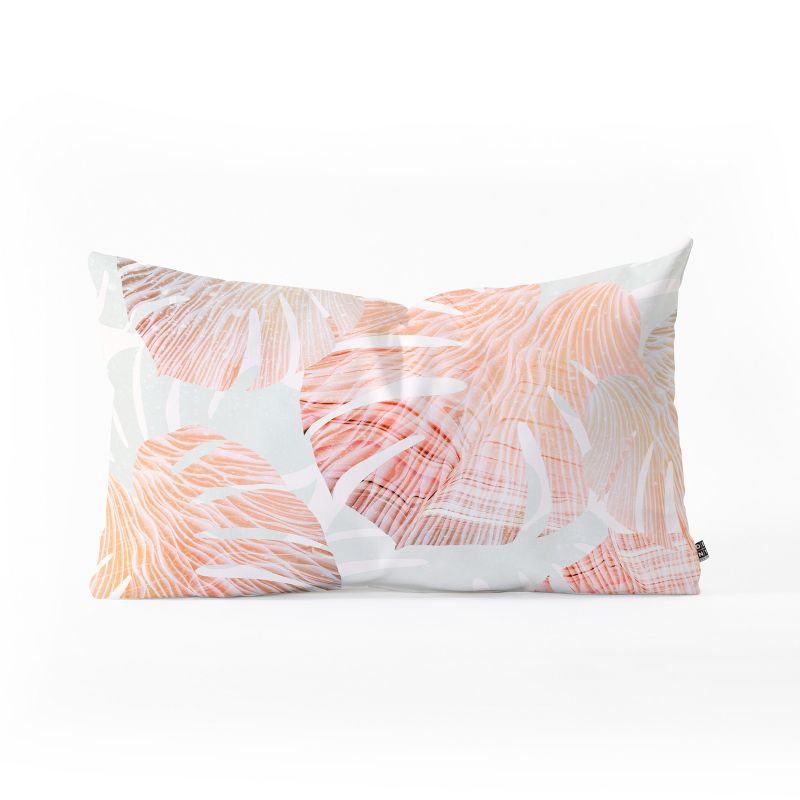 Iveta Abolina Beach Romance Ii Lumbar Throw Pillow White /Orange - Deny Designs, 1 of 5