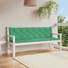 vidaXL Indoor/Outdoor Bench Cushions 2 pcs, Non-slip, Water-Repellent, Green 78.7"x19.7"x2.8" - 2 of 4