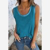 Amaryllis Women’s Sleeveless Tank Top Lightweight Relaxed Fit Casual Everyday Wear Basic Scoop Neck - 2 of 4