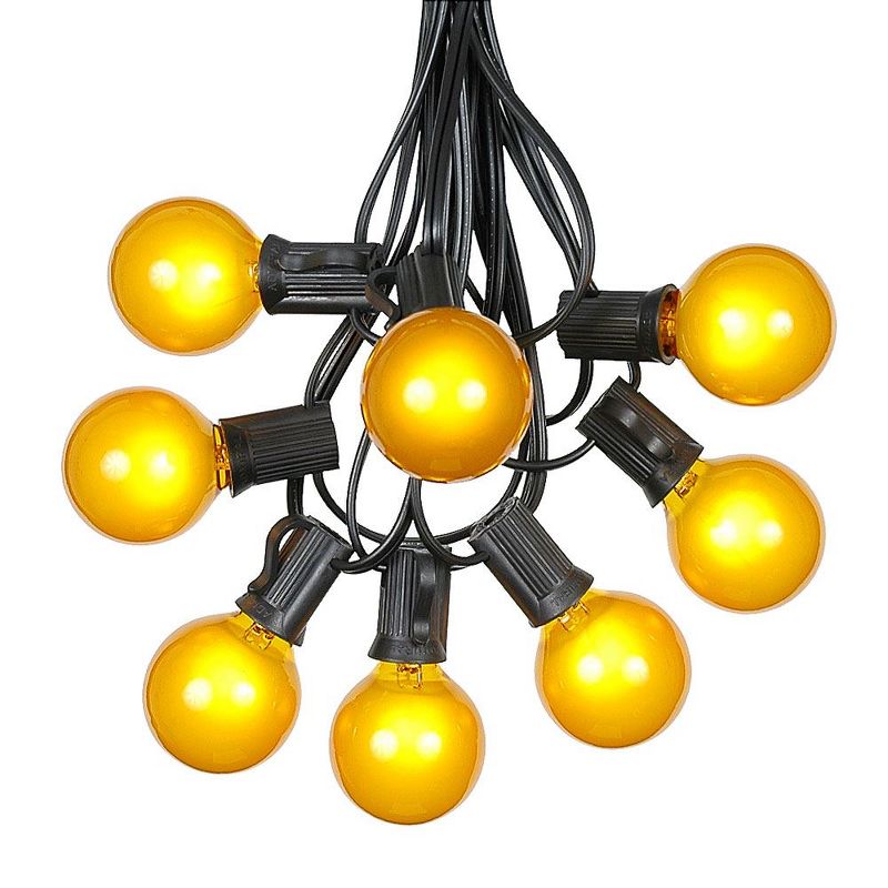 Novelty Lights 25 Feet G40 Globe Outdoor Patio String Lights, Black Wire, 1 of 7