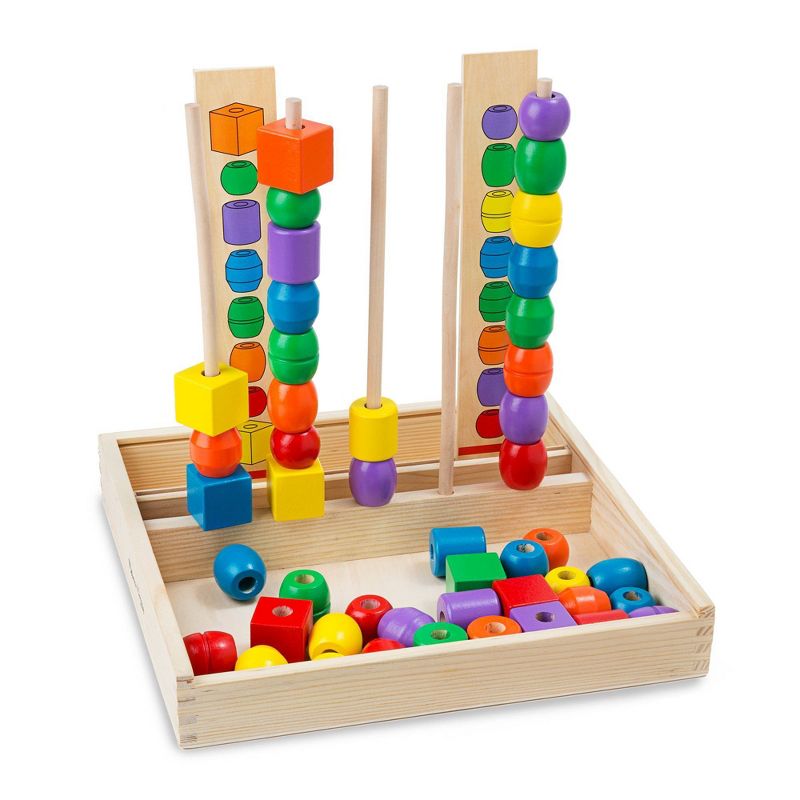 Melissa &#38; Doug Bead Sequencing Set With 46 Wooden Beads and 5 Double-Sided Pattern Boards, 5 of 16