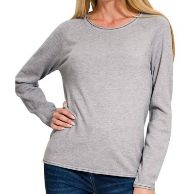 Women's Round Neck Basic Sweater - ZENANA