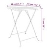 vidaXL Bistro Table Brown, Black Solid Acacia Wood, Steel Medium - 4 of 4
