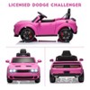 Kids Electric Car | Licensed Dodge Challenger Ride-On 12V Battery-Powered Vehicle with Remote - 4 of 4