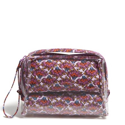 Vera Bradley Women's Outlet Clear 3 Piece Cosmetic Set