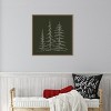 Amanti Art Minimalist Evergreen Trees Sketch Green by The Creative Bunch Studio Canvas Art Framed - 4 of 4