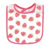 Hudson Baby Infant Girl Cotton Bibs, Cute Fruit, One Size - 4 of 4