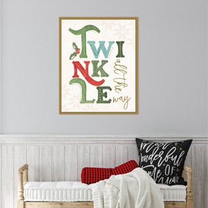 Amanti Art 23"x28" Elegant Holiday VII by Veronique Charron Framed Canvas Wall Art Print - 1 of 4