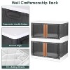 LunaLulinlk 2Pcs 32L Foldable Storage Bins with Lid Collapsible Stackable Closet Organizer Containers - 2 of 4