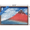 Trends International Fine Wind, Clear Morning by Katsushika Hokusai Framed Wall Poster Prints - 3 of 4