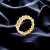 Slickblue Women's Flexible Chain Ring, Clear CZ Round Stones, Rose Gold, Gold, or Silver Finish, Sizes 5-10 - 2 of 4