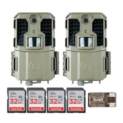 Bushnell Primos 20MP Prime L20 Trail Camera (2-Pack) Bundle with 4x 32GB SD Card
