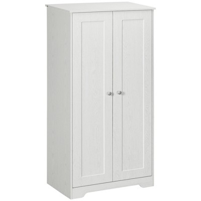 HOMCOM Kitchen Pantry Storage Cabinet, Freestanding Kitchen Cupboard with 2 Doors, Adjustable Shelves for Living Room, Dining Room, Bedroom, White