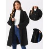 Allegra K Women's Button Down Stand Collar Long Sleeve Belt Winter Classic Long Coat - image 2 of 4