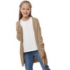 BLUEMING Girls' Oversized Chunky Knit Cardigan Jacket Front Button Thick Sweater with Snug Comfort - 4 of 4