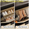 Shoe Cabinet Storage w/ 4 Flip Drawers Freestanding Shoe Storage Organizer Cabinet for Entryway, Narrow Shoe Rack Cabinet w/ 3-Tier - 4 of 4