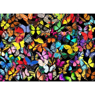 Brain Tree - Unique Butterflies 1000 Pieces Jigsaw Puzzle - Random Cut - 27.5"lx19.5"w