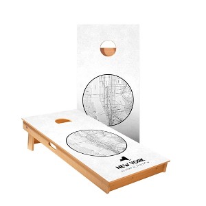 Skips Garage New York State Map Cornhole Boards - ACA Star Series - 1 of 1
