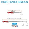 Unique Bargains Stainless Steel Portable Collapsible With Clips Flagpole 2 Pcs - 2 of 4