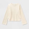 Women's Long Sleeve Brushed Ribbed Boxy T-Shirt - A New Day™ - 4 of 4