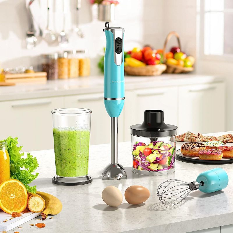 Galanz 2 Speed Multi-Function Retro Immersion Hand Blender in Bebop Blue, 2 of 8