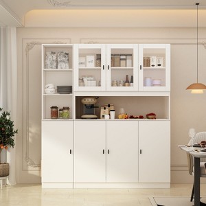 Famapy Combination Living Room Display Cabinet Tempered Glass Display Cabinet Storage Solutions - 1 of 4
