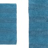 Knightsbridge Stylish And Comfortable All Season Traditional Wide Cut Design Cotton Bath Rug 20" X 30" Light Blue - 4 of 4