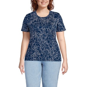 Lands' End Women's Relaxed Supima Cotton T-Shirt - 1 of 3