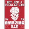Men's Marvel Spider-Man Not Just a Regular Dad I'm an Amazing Dad Pull Over Hoodie - 2 of 4