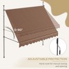 Sapphtopaz Retractable Awning Manual Patio Awnings Sunshade Shelter UV Resistant Aluminum Frame for Deck, Balcony, Yard - 3 of 4