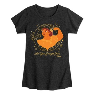 Girls' - Disney - Let Your Strengh Shine Fitted Short Sleeve Graphic T-Shirt - 1 of 4