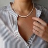 EVERLY JEWELRY | 14k Yellow Gold 8-8.5mm Cultured Freshwater Pearl Strand Necklace, 18 inc - 4 of 4