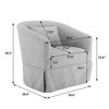 Living Room Chairs, Accent Armchair With 360 Degree Rotating Base, 300 Lbs Weight Capacity Small Comfy Sofa Chair - 4 of 4