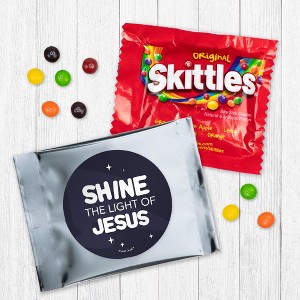 12ct Space Vacation Bible School Party Favors Skittles Religious Candy by Just Candy - 1 of 2