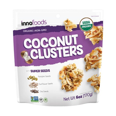 Inno Foods Organic Coconut Clusters With Super Seeds - 6oz : Target