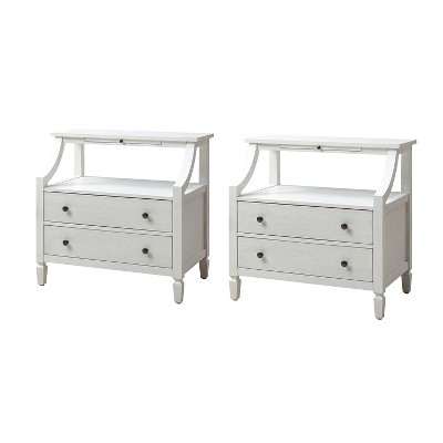 Bernadette 2 - Drawer Nightstand with Built-In Outlets Set of 2|Hulala Home