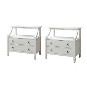 Bernadette 2 - Drawer Nightstand with Built-In Outlets Set of 2|Hulala Home - 1 of 4