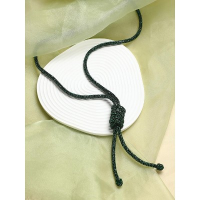 SOHI Women's Emerald Green The Jingle Sautoir Necklace