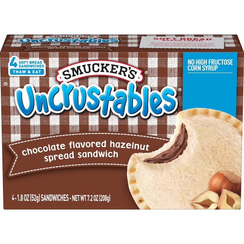 Smucker's Uncrustables Frozen Chocolate Flavored Hazelnut Spread Sandwich, 1 of 8