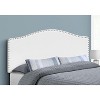 Monarch Specialties Bed Headboard Only Queen Size Bedroom Upholstered Pu Leather Look White Transitional - 2 of 4