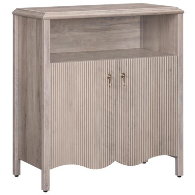 MaseiKar Console Table, Storage Cabinet with Adjustable Shelf, Engineered Wood Buffet Sideboard, Oriental Element Design, for Hallway, Entryway